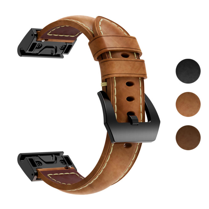 Heavy Duty Leather Band For Garmin Fenix S S Plus Strapsco