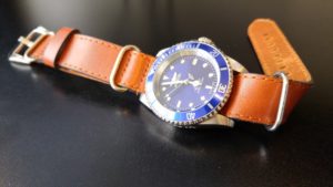 Invicta Pro Diver 9094OB with StrapsCo G10 Zulu Vintage Military Style Leather Strap in Rust. Beautiful combination.