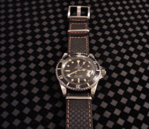 Tudor Oyster Prince Submariner on a DASSARI Carbon Fiber NATO Strap