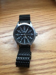 Matte Black Shark Mesh Watch Band. Changed the looks of my Timex completely.