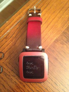 Pebble Time with Matte Red Aluminum GadgetWrap