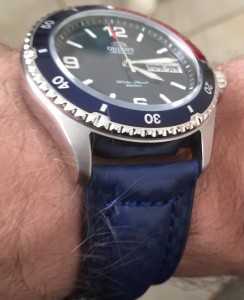 Orient Mako on Blue Carbon Fiber