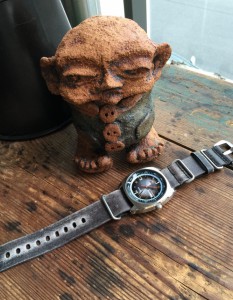 Strapsco leather strap and Seiko recraft with a new friend.