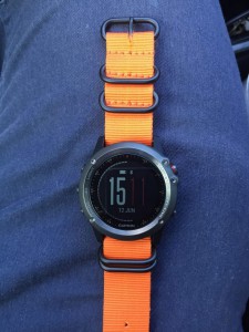 Fenix 3 Orange Zulu G10 Ballistic Nylon Nato Watch Band with Matte Black Rings size 26mm