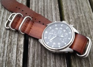 Leather zulu nato on Seiko pilot watch