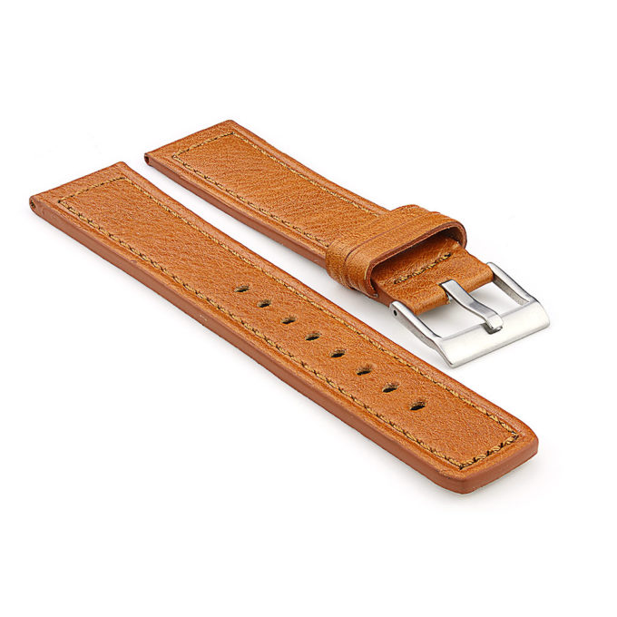 362.3 Thick Textured Leather Watch Strap in Tan