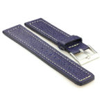 362.5 Thick Textured Leather Watch Strap in Blue