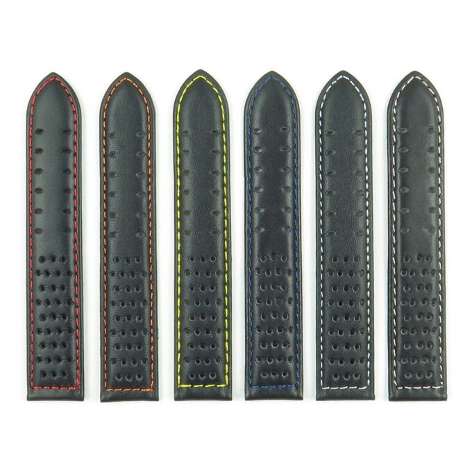 All Color 380 Perforated Leather Rally Watch Strap