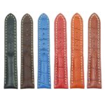 All Color DASSARI Concord brt11.b Padded Crocodile Embossed Leather Strap