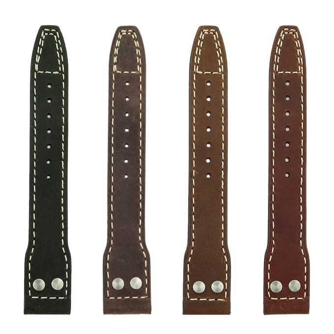All Colors DASSARI Dynasty iw3 Distressed Italian Leather Strap with Rivets