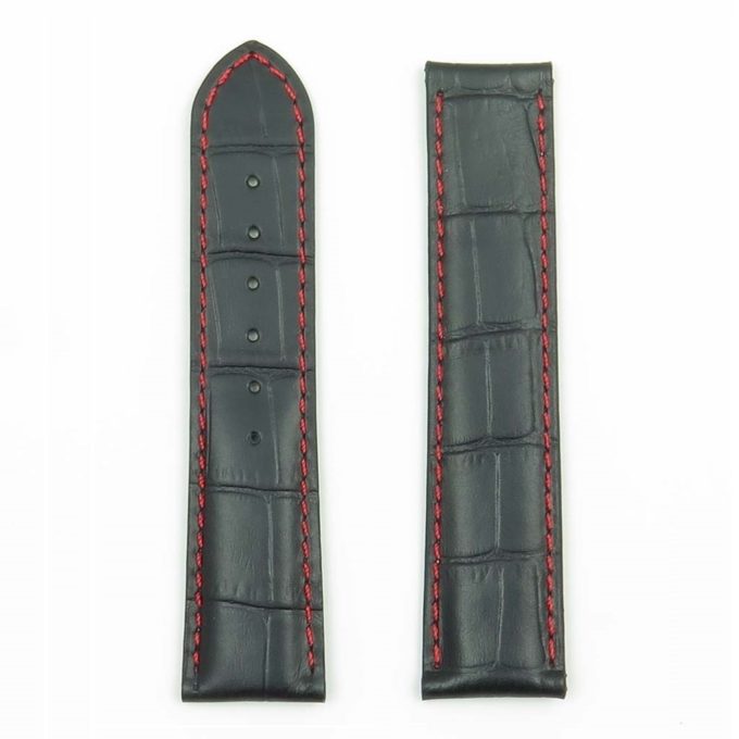 DASSARI Aston ome11.1.6 Crocodile Embossed Leather Strap for Dep