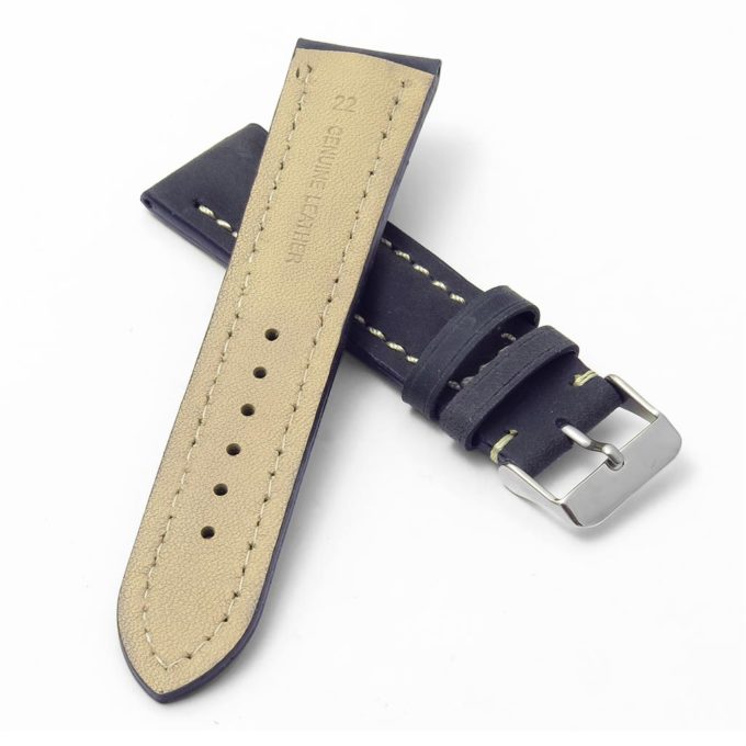 DASSARI Avant brb1.5 Distressed Italian Leather Strap in Blue