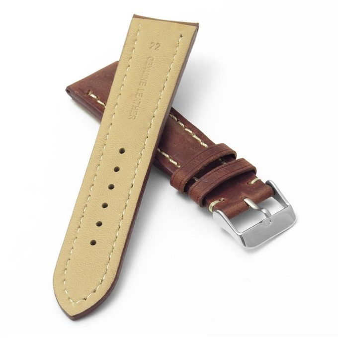 DASSARI Avant brb1.8 Distressed Italian Leather Strap in Rust