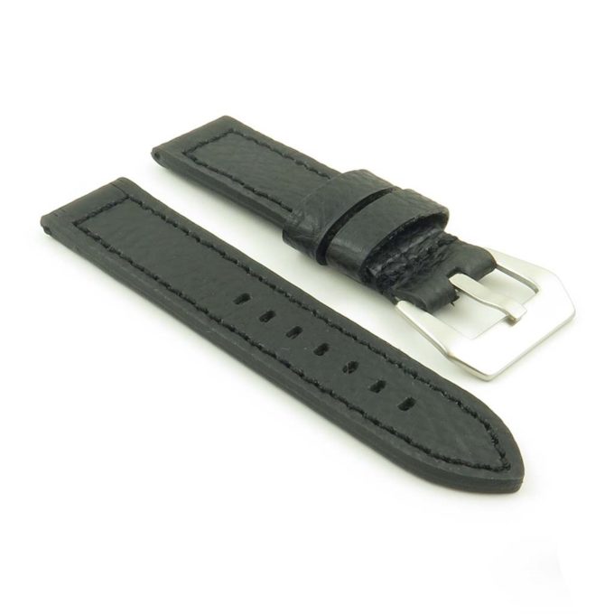 DASSARI Baron p619.1 Thick Textured Leather Strap in Black