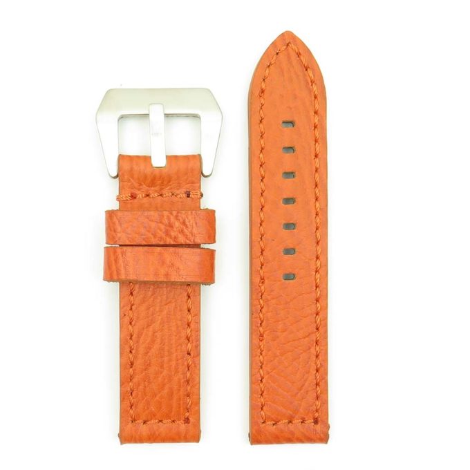 DASSARI Baron p619.12 Thick Textured Leather Strap in Orange