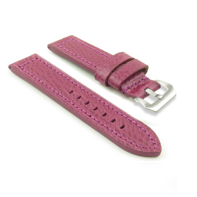 DASSARI Baron p619.18 Textured Italian Leather Strap in Purple