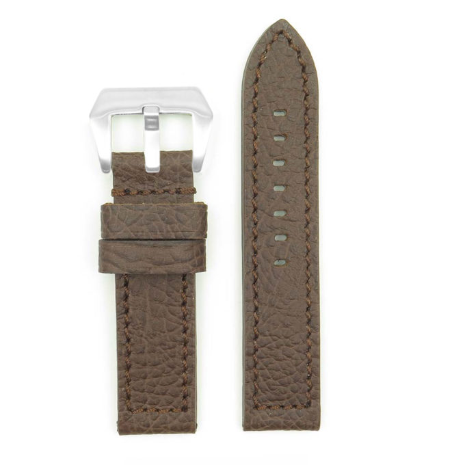 DASSARI Baron p619.2 Thick Textured Leather Strap in Brown