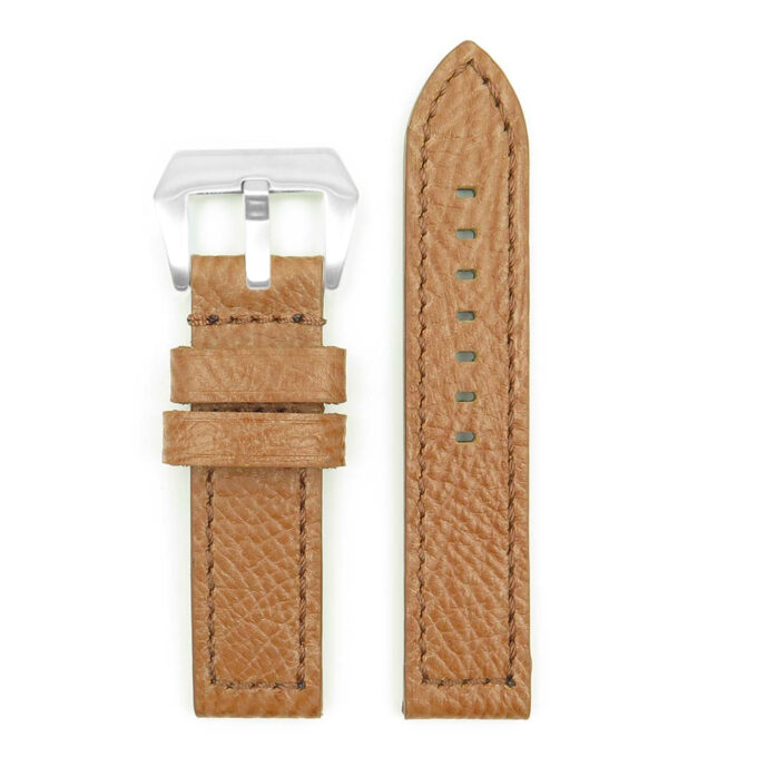 DASSARI Baron p619.3 Thick Textured Leather Strap in Tan