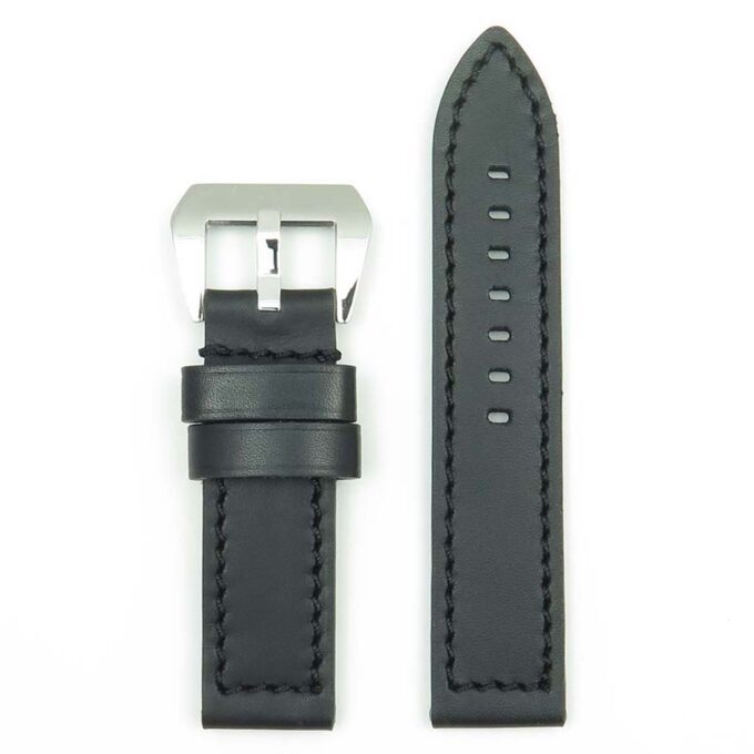DASSARI Bentley p449.1 Thick Natural Leather Strap in Black