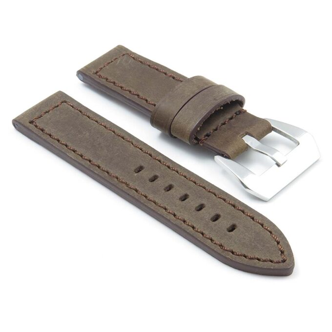DASSARI Bentley p449.2 Leather Hand Stitched Strap in Brown