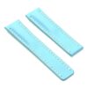 DASSARI Capital brc2.5.22 Smooth Italian Leather Strap for Deployment Clasp in light blue with white stitching