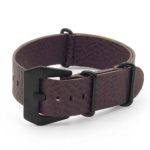 DASSARI Concrete dn4.2.mb Textured Italian Leather NATO Strap in brown