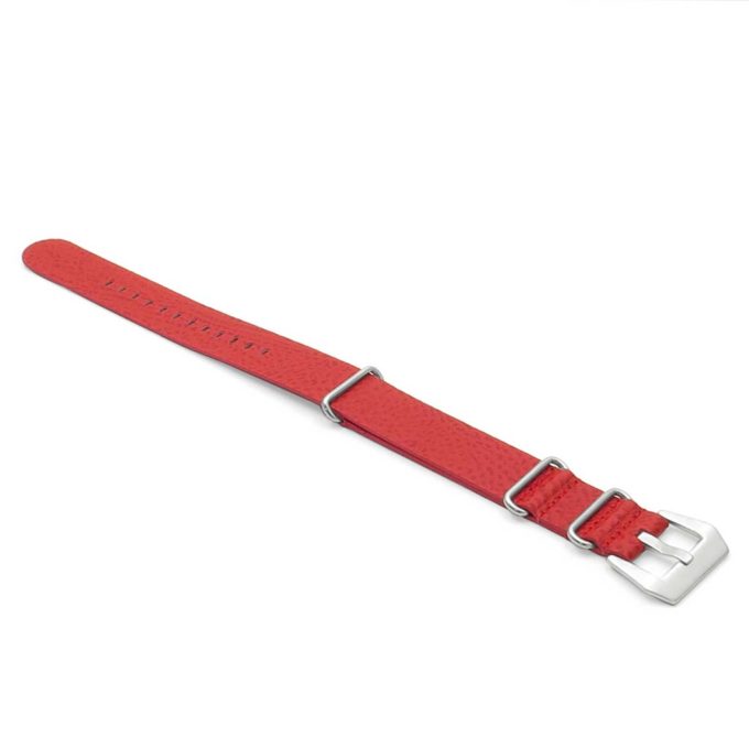 DASSARI Concrete dn4.6 Textured Italian Leather NATO Strap in red