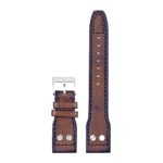 DASSARI Continental iw5.2 Vintage Italian Leather Strap w Rivets in Brown