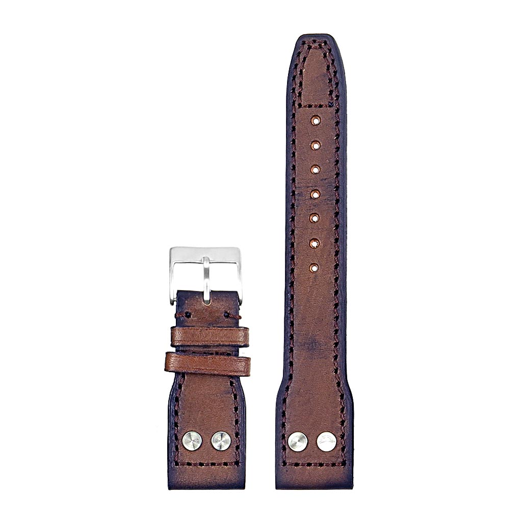 Continental Vintage Italian Leather Strap w/ Rivets - Short Length By ...