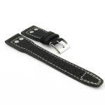 DASSARI Crossover iw2.1 Nylon Strap with Rivets in black w white stiching