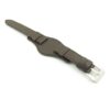 p615.2 DASSARI Empire Thick Leather Bund Strap in Dark Brown
