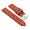 DASSARI Flash ds2.3.1 Thick Croc Embossed Leather Strap with Contrasting Colors in tan w black stitching