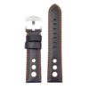 DASSARI M5 ds4.1.12 Leather Rally Strap in black w orange stitch