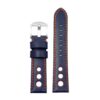 DASSARI M5 ds4.5.12 Leather Rally Strap in blue w orange stitching