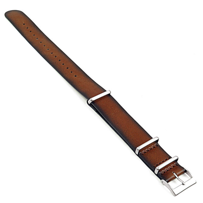 DASSARI Marquis dn8.3 Vintage Hand Finished Italian Leather NATO Strap in Rust