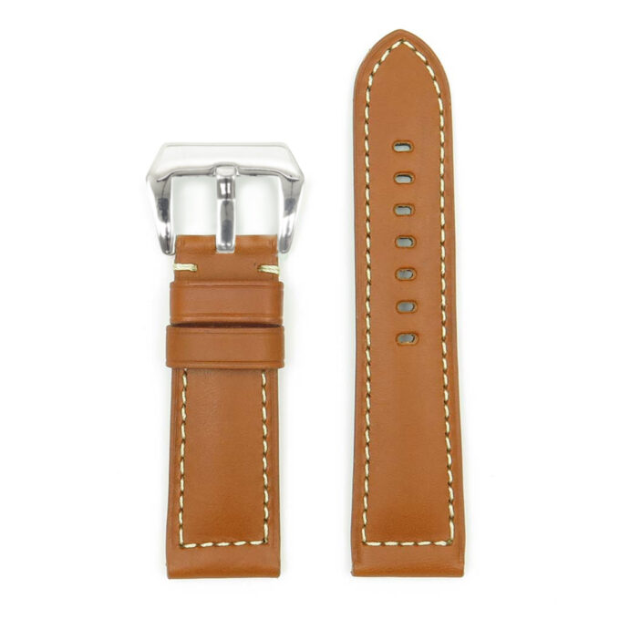 DASSARI Monaco p409.3 Thick Padded Leather Strap in Tan