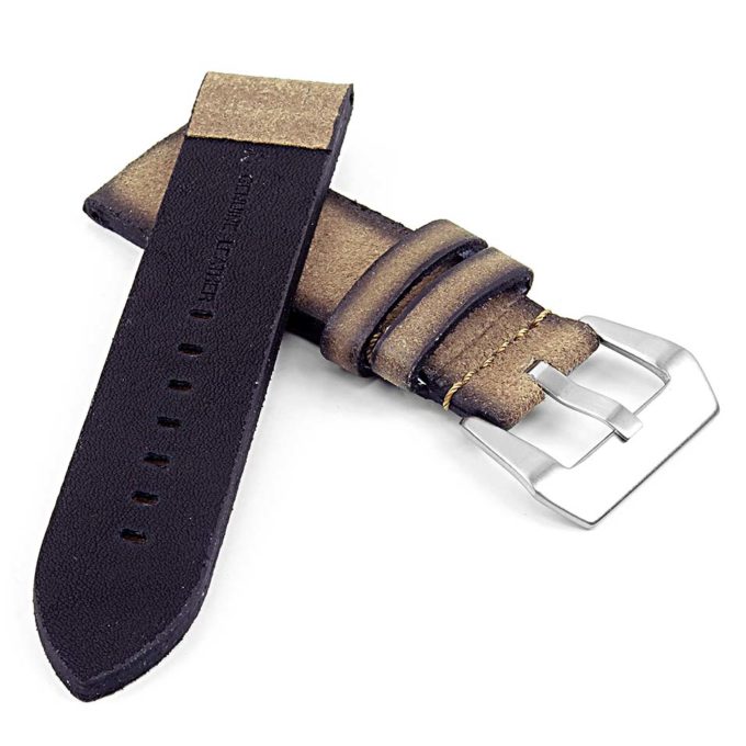 DASSARI Opus ps2.2 Thick Distressed Italian Leather Strap in Sand