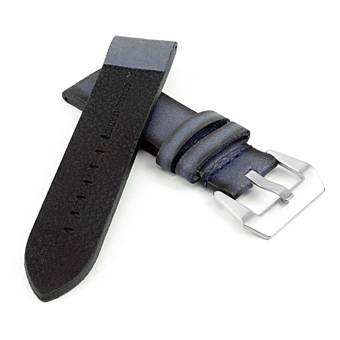 DASSARI Opus ps2.5 Thick Distressed Italian Leather Strap in Blue