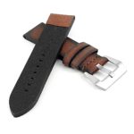 DASSARI Opus ps2.8 Thick Distressed Italian Leather Strap in Rust