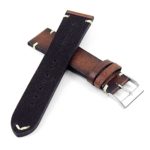 DASSARI Regal ds7.2 Vintage Leather Strap with Hand Sewn Stitching in Brown