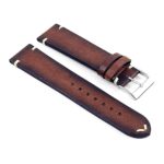 DASSARI Regal ds7.2 Vintage Leather Strap with Hand Sewn Stitching in Brown