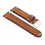 DASSARI Regal ds7.3 Vintage Leather Strap with Hand Sewn Stitching in Tan