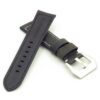 DASSARI Salvage p560a.1Thick Padded Distressed Italian Leather Strap w Pre V Buckle in black