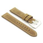 DASSARI Salvage p560a.10 Thick Padded Distressed Italian Leather Strap w Black Pre V Buckle in yellow