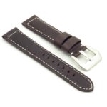 DASSARI Salvage p560a.2 Thick Padded Distressed Italian Leather Strap w Pre V Buckle in dark brown