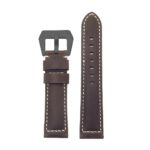 DASSARI Salvage p560a.2.mb Thick Padded Distressed Italian Leather Strap w Black Pre V Buckle in dark brown