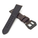DASSARI Salvage p560a.2.mb Thick Padded Distressed Italian Leather Strap w Black Pre V Buckle in dark brown