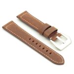DASSARI Salvage p560a.3 Thick Padded Distressed Italian Leather Strap w Pre V Buckle in tan
