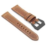 DASSARI Salvage p560a.3.mb Thick Padded Distressed Italian Leather Strap w Black Pre V Buckle in tan