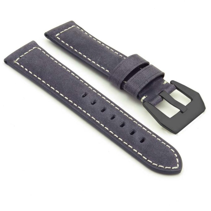 DASSARI Salvage p560a.5.mb Thick Padded Distressed Italian Leather Strap w Black Pre V Buckle in blue